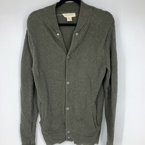 Frederik Anderson Copenhagen Mens Small Cardigan Sweater Fisherman Waffle Knit